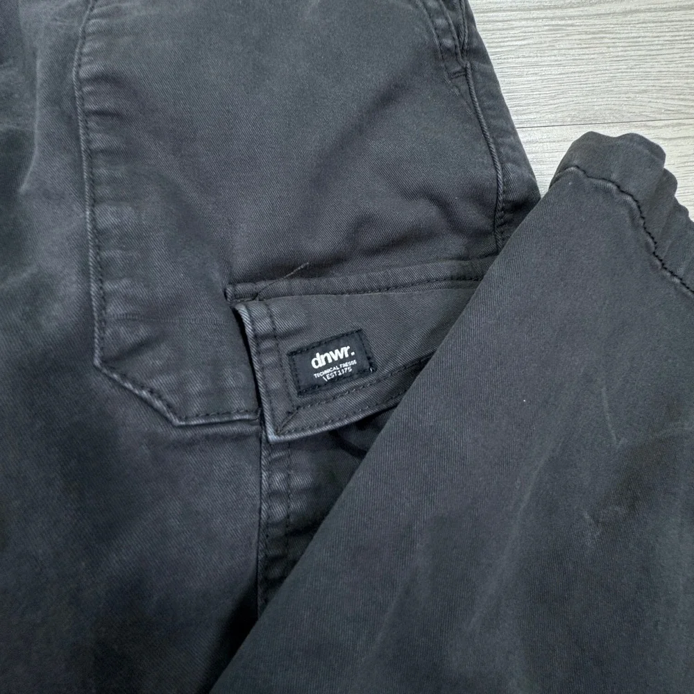 Zara Men's Cargo Pants DNWR Technical Fabric Black 34 Tactical Utility Pockets